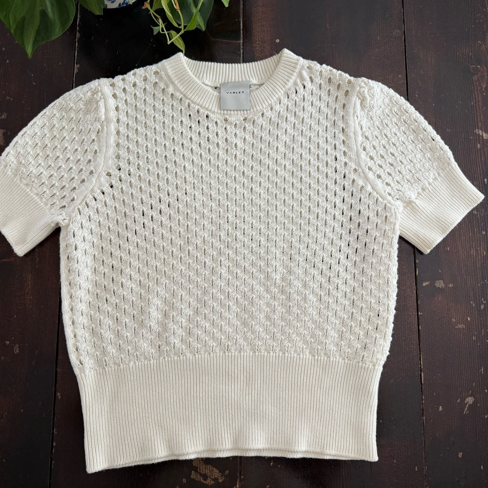 Varley White Knit Sweater
